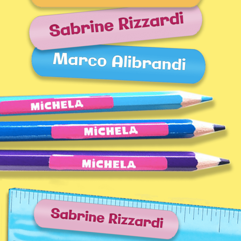 etichette scolastiche bambini